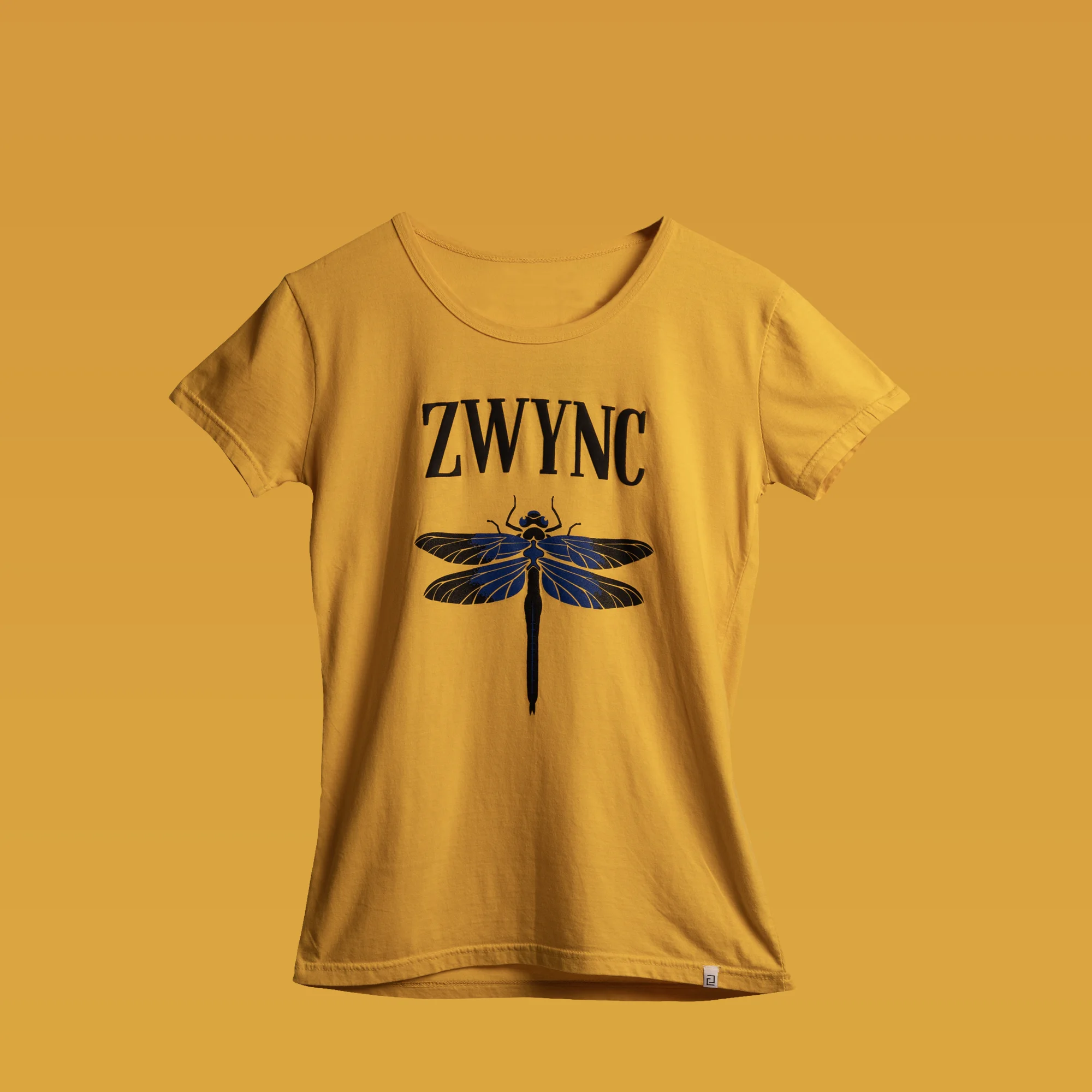 zwync Women’s Spectra Yellow Dragonfly T-shirt front design