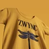 zwync Women’s Spectra Yellow Dragonfly T-shirt front design variation