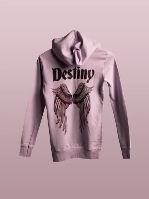 Lavender Wing Hoodie for women destiny print back design, Best Hoodies For men and Women in Bangalore
