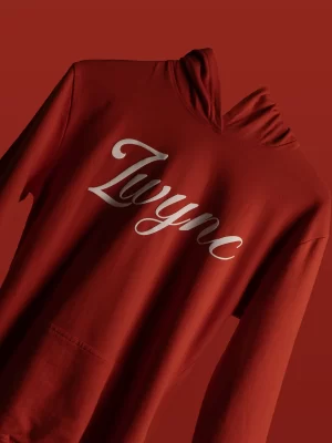 Fiery Red Gradient Hoodie for women front printed design, Best Hoodies For men and Women in Bangalore